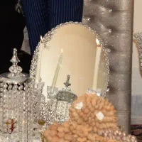 آینه شمعدان نقره اصل و با اصالت