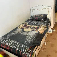 تخت یکنفره ام دی اف با دو کشو