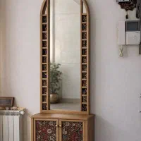 اینه کنسول چوبی ترکیبی با فرش دستبافت