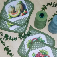 دوخت لباس و ملزومات آشپزخانه،پیشبند و دستگیره و..