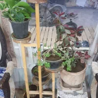 جای گلدونی چوبی