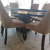 میزنهارخوری شش نفره چوبی درحدنو