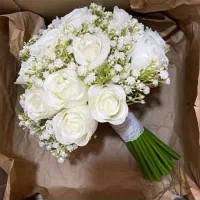 دسته گل عروس ماهرخ|گل مصنوعی|میناب, |دیوار