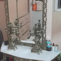 آینه و شمعدان برنج خیلی سنگین