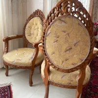 مبل نه نفره پشت و‌ رو منبت(فرحی)|مبلمان خانگی و میز عسلی|سهند, |دیوار