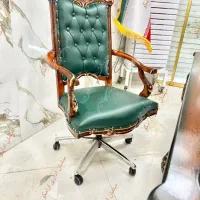 مبلمان سبز یشمی اداری صندلی چرخدار مدیریت میز|مبلمان اداری|تهران, آبشار|دیوار