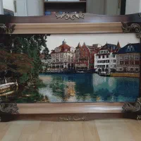 تابلو فرش و لوستر