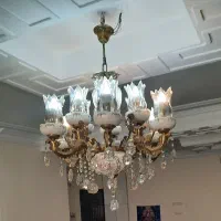 لوستر لیلی و مجنون برنجی سرامیک