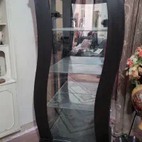 بوفه دکور ویترین ایستاده چوب وشیشه 4طبقه درجه1|بوفه، ویترین، کنسول|شاهین‌شهر, فیض|دیوار