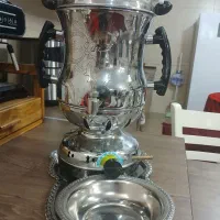 سماور استیل تمیز با قوری|سماور، چایساز، قهوهساز|شاهینشهر, عطار|دیوار