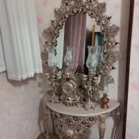 آیینه و شمعدان به همراه ساعت ست