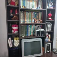 تخت میز کتابخانه و بوفه چوبی در حد نو|تخت و سرویس خواب|گرگان, |دیوار