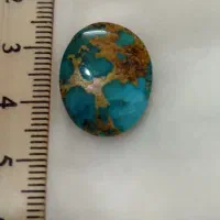 نگین کلکسیونی فیروزه نیشابور رگه طلایی