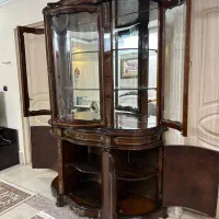 بوفه سه در رنگ متالیک چوب اصل تمیز دو تکه|بوفه، ویترین، کنسول|تهران, فلسطین (میدان انقلاب)|دیوار