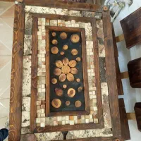 میز و صندلی نهار خوری چوبی کار دست