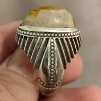 انگشتر نقره دست ساز باباقوری سنگ مصور|بدلیجات|تهران, نیروی هوایی (پیروزی)|دیوار