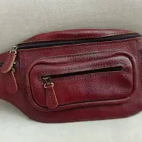 کیف کمری مردانه چرم گاوی تماماً دست دوز