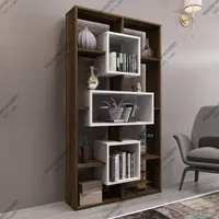ویترین قفسه کتابخانه طوسی قهوه ای سفید|کتابخانه، شلف، قفسه‌های دیواری|تهران, شهید آوینی|دیوار