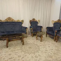 مبل نیمه استیل ۹ نفره کاملا سالم|مبلمان خانگی و میز عسلی|مشهد, نیروی هوایی|دیوار