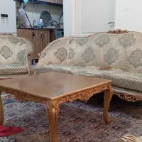 مبلمان کلاسیک 7نفره استیل چوبی لگنی|مبلمان خانگی و میز عسلی|تهران, صادقیه|دیوار