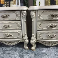 فروش سرویس خواب و میز ارایشی و 2 عدد پاتختی|تخت و سرویس خواب|لامرد, |دیوار