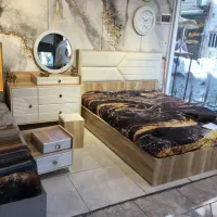 سرویس خواب دونفره اطلس با کفی تخت