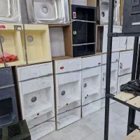 سینک گرانیتی سفید رگه طلا دو لگن۲۵کیلو مواد ترک|مصالح و تجهیزات ساختمان|بومهن, |دیوار