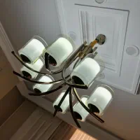 لوستر استیل رنگ برنز|لوستر و چراغ آویز|رباطکریم, رباطکریم|دیوار