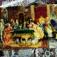 تابلو فرش پاسوربازچله ابریشم تازه از پرداخت آوردم