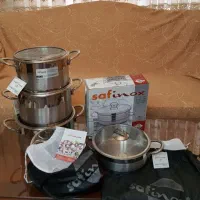 سرویس قابلمه استیل اصلی قدیمی safinox اورجینال ترک|ظروف پخت‌وپز|تهران, پونک|دیوار