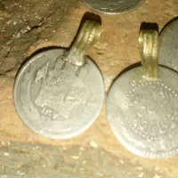 سکه نقره نیم افغان واریز قدیمی دست ساز|کلکسیون اشیاء عتیقه|کرج, گلدشت|دیوار