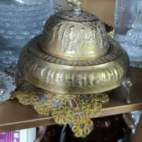 خاویار خوری برنجی عتیقه قدیمی کلکسیونی