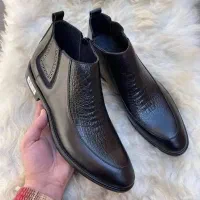 کفش چرم اصل نیم بوت چرم اصل