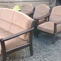 مبل چوبی ۶ نفره|مبلمان خانگی و میز عسلی|رامسر, |دیوار