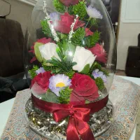 گل با گلدان