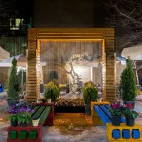 آبنمای استخری و نازل بارانی و فواره استخر