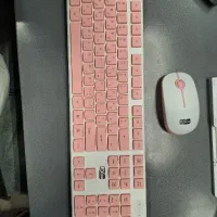 کیبورد و موس بی سیم EXON رنگ صورتی|قطعات و لوازم جانبی رایانه|اندیشه, شهرک صدف|دیوار