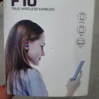 ایرپاد مشکی بند انگشتی مدل F10 به همراه یک هدفون