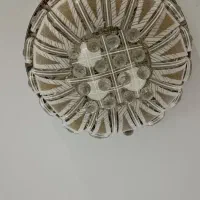 لوستر سقفی ال ای دی کنترل دار و لوستر چوبی حبابی|لوستر و چراغ آویز|قدس, شهرک فرزان|دیوار