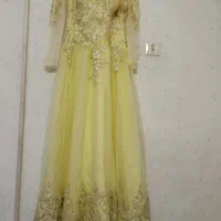 لباس مجلسی رنگ لیمویی