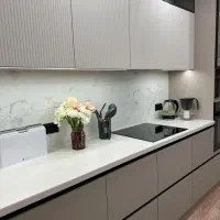 کابینت سوپرمات طوسی و سبز لاکچری کد(02)