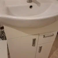 روشویی با باکس و شیر آب 37 در 60 و فلاش تانک