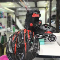 کفش اسکیت کالاری T2 با وسایل ایمنی وکلاه ایمنی