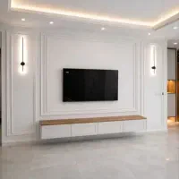 گچکاری  قاب بندی دیوار طرح کلاسیک خورد کاری