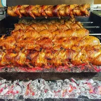 دستکاه مرغ بریان ذغالی ۴۰ تایی دو کاره طرح جدید