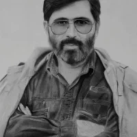 طراحی چهره. سیاه قلم. هدیه روز مرد