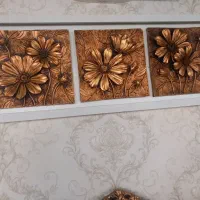تابلو زیبا با طرح گل برجسته