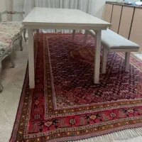 میز نهارخوری صدفی چوبی همراه نیمکت‌ - بدون صندلی|میز و صندلی غذاخوری|تهران, تهرانسر شمالی|دیوار