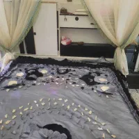 تخت دو نفره شیک همره با کمد اریشی|تشک تختخواب|خاش, |دیوار