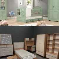 تختخواب سیسمونی کودک - نوجوان|تخت و صندلی بچه|خرم‌آباد, |دیوار